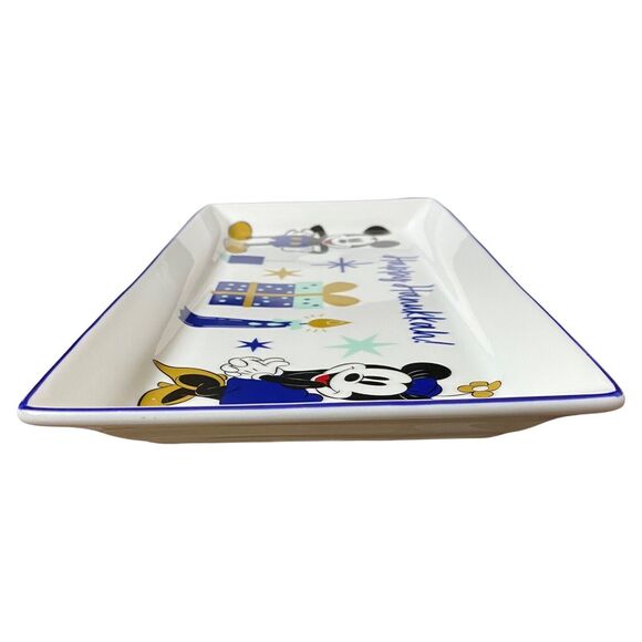 Disney Holiday Mickey & Minnie Happy Hanukkah Serving Tray Dish Dreidel Candle - Picture 6 of 9